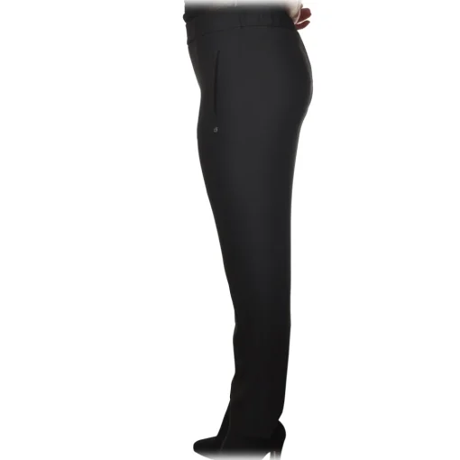 Ottod'Ame Ottod'Ame - Trousers with Tapered Leg - Black - Trousers - Luxury Exclusive Collection - Avvenice^ Trousers
