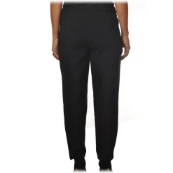 Ottod'Ame Ottod'Ame - Trousers with Tapered Leg - Black - Trousers - Luxury Exclusive Collection - Avvenice^ Trousers