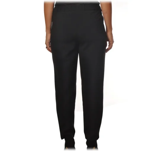 Ottod'Ame Ottod'Ame - Trousers with Tapered Leg - Black - Trousers - Luxury Exclusive Collection - Avvenice^ Trousers