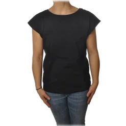 Ottod'Ame Ottod'Ame - T-Shirt with V-Neckline on the Back - Black - T-Shirt - Luxury Exclusive Collection - Avvenice^ T-shirt