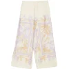 Ottod'Ame Ottod'Ame - Viscose Floral Fantasy Trousers - Cream - Trousers - Luxury Exclusive Collection - Avvenice^ Trousers