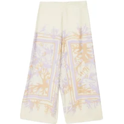 Ottod'Ame Ottod'Ame - Viscose Floral Fantasy Trousers - Cream - Trousers - Luxury Exclusive Collection - Avvenice^ Trousers