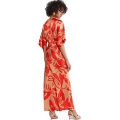 Ottod'Ame Ottod'Ame - Viscose Floral Patterned Dress - Beige/Red - Dresses - Luxury Exclusive Collection - Avvenice
