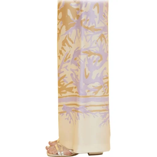 Ottod'Ame Ottod'Ame - Viscose Floral Fantasy Trousers - Cream - Trousers - Luxury Exclusive Collection - Avvenice^ Trousers