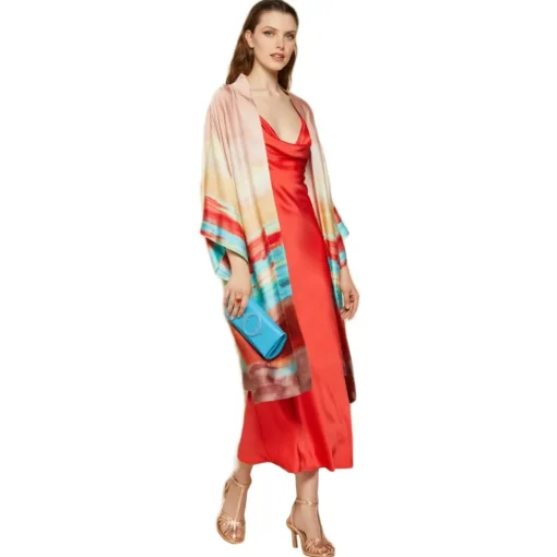 Ottod'Ame Ottod'Ame - Viscose Kimono Jacket - Multicolour - Jacket - Luxury Exclusive Collection - Avvenice