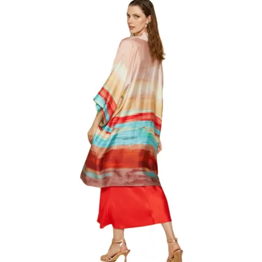Ottod'Ame Ottod'Ame - Viscose Kimono Jacket - Multicolour - Jacket - Luxury Exclusive Collection - Avvenice