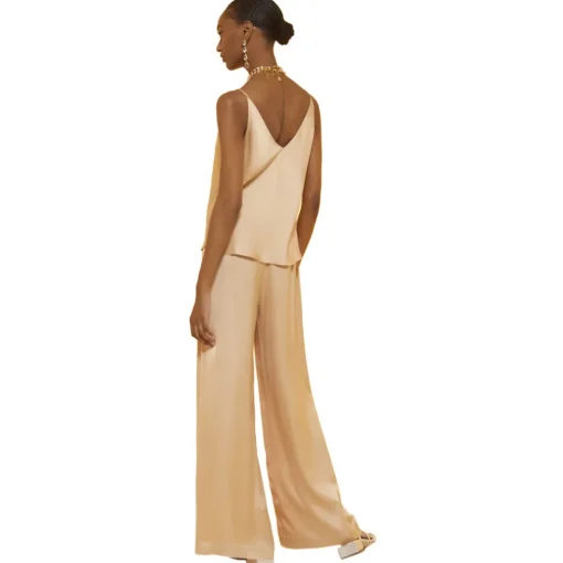 Ottod'Ame Ottod'Ame - Viscose Wide Leg Trousers - Nude - Trousers - Luxury Exclusive Collection - Avvenice