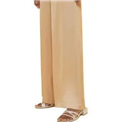Ottod'Ame Ottod'Ame - Viscose Wide Leg Trousers - Nude - Trousers - Luxury Exclusive Collection - Avvenice
