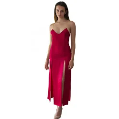 Pael\u00ec Couture Paelì Couture - Dress in Pure Italian Silk - Red - Dress - Made in Italy - Luxury Exclusive Collection - Avvenice^ Dresses