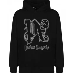 Palm Angels - Black Logo Print Hoodie - Luxury Collection - Avvenice