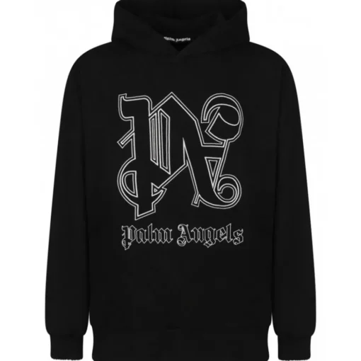 Palm Angels - Black Logo Print Hoodie - Luxury Collection - Avvenice