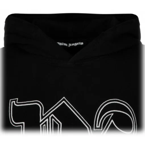 Palm Angels - Black Logo Print Hoodie - Luxury Collection - Avvenice