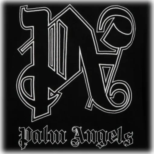 Palm Angels - Black Logo Print Hoodie - Luxury Collection - Avvenice