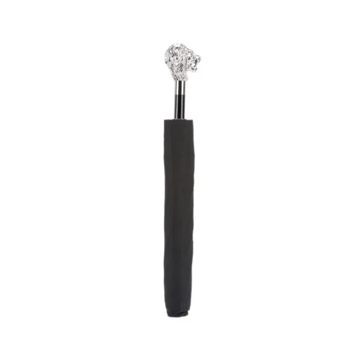 Pasotti Ombrelli 1956 - 64 6768-1 W37 - Silver Lion Folding Umbrella - Luxury Artisan High Quality Umbrella - Avvenice