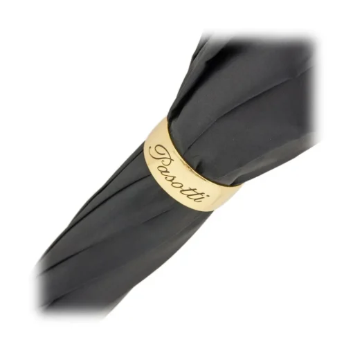 Pasotti Ombrelli 1956 - 189 Hawaii P5 - Black Umbrella with Peacock Interior - Luxury Artisan High Quality Umbrella - Avvenice^ Umbrellas And Sticks