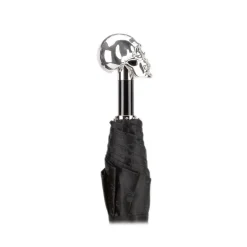 Pasotti Ombrelli 1956 - 64 PNT W33 - Skull Print Umbrella - Silver Skull - Luxury Artisan High Quality Umbrella - Avvenice^ Umbrellas And Sticks