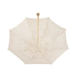 Pasotti Ombrelli 1956 - 386OR Serge-65 E11 - Elegant Ecru Parasol - Luxury Artisan High Quality Umbrella - Avvenice^ Umbrellas And Sticks
