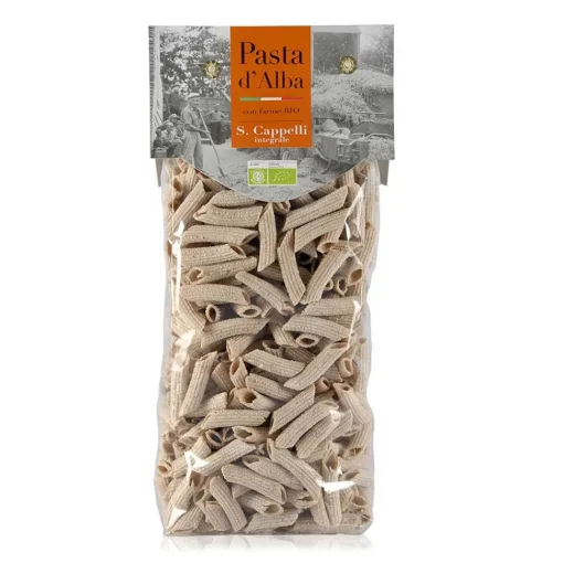 Pasta d'Alba Pasta d'Alba - Organic Penne with Durum Wheat Senatore Cappelli Organic Wholemeal Flour - Artisan Line - Organic Italian Pasta - Avvenice