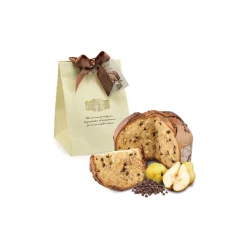 Fraccaro Spumadoro Pasticceria Fraccaro - Chocolate and Pear Panettone - Paper Bag - Artisan Panettone - - Avvenice