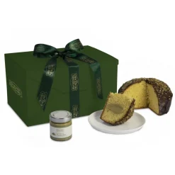 Fraccaro Spumadoro Pasticceria Fraccaro - Pistachio Panettone + Pistachio Cream - Gift Box - Artisan Panettone - Avvenice