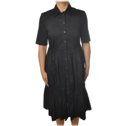Patrizia Pepe - Cotton Shirt Dress - Black - Dress - Made in Italy - Luxury Exclusive Collection - Avvenice^ Dresses