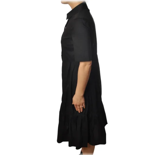 Patrizia Pepe - Cotton Shirt Dress - Black - Dress - Made in Italy - Luxury Exclusive Collection - Avvenice^ Dresses