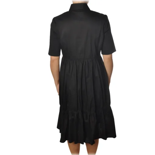 Patrizia Pepe - Cotton Shirt Dress - Black - Dress - Made in Italy - Luxury Exclusive Collection - Avvenice^ Dresses