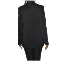 Patrizia Pepe - Double Breasted Collarless Jacket - Black - Jacket - Made in Italy - Luxury Exclusive Collection - Avvenice^ Jackets