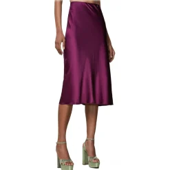 Patrizia Pepe - Glossy Fabric Midi Skirt - Magenta - Skirt - Made in Italy - Luxury Exclusive Collection - Avvenice^ Skirts