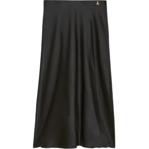 Patrizia Pepe - Glossy Fabric Midi Skirt - Black - Skirt - Made in Italy - Luxury Exclusive Collection - Avvenice