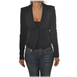Patrizia Pepe - Jacket Two Buttons with Zip - Black - Jacket - Made in Italy - Luxury Exclusive Collection - Avvenice^ Jackets