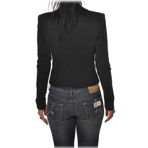 Patrizia Pepe - Jacket Two Buttons with Zip - Black - Jacket - Made in Italy - Luxury Exclusive Collection - Avvenice^ Jackets