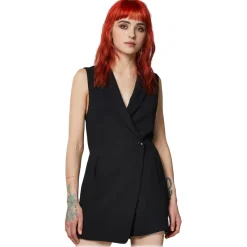 Patrizia Pepe - Jumpsuit with Jacket Lapel Neckline - Black - Made in Italy - Luxury Exclusive Collection - Avvenice