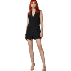 Patrizia Pepe - Jumpsuit with Jacket Lapel Neckline - Black - Made in Italy - Luxury Exclusive Collection - Avvenice