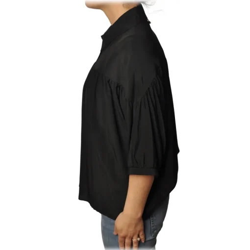 Patrizia Pepe - Lightweight Fabric Shirt - Black - Shirt - Made in Italy - Luxury Exclusive Collection - Avvenice