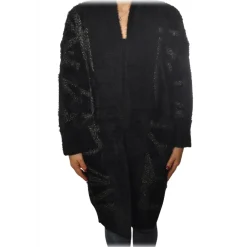 Patrizia Pepe - Long Cardigan Without Closures - Black - Pullover - Made in Italy - Luxury Exclusive Collection - Avvenice