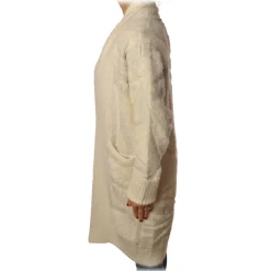 Patrizia Pepe - Long Cardigan Without Closures - White - Pullover - Made in Italy - Luxury Exclusive Collection - Avvenice^ Knitwears