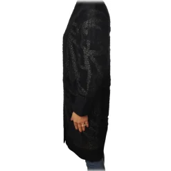 Patrizia Pepe - Long Cardigan Without Closures - Black - Pullover - Made in Italy - Luxury Exclusive Collection - Avvenice
