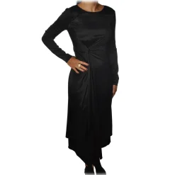 Patrizia Pepe - Long Dress with Long Sleeve - Black - Dress - Made in Italy - Luxury Exclusive Collection - Avvenice^ Dresses
