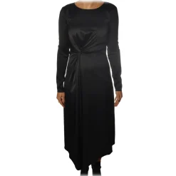 Patrizia Pepe - Long Dress with Long Sleeve - Black - Dress - Made in Italy - Luxury Exclusive Collection - Avvenice^ Dresses