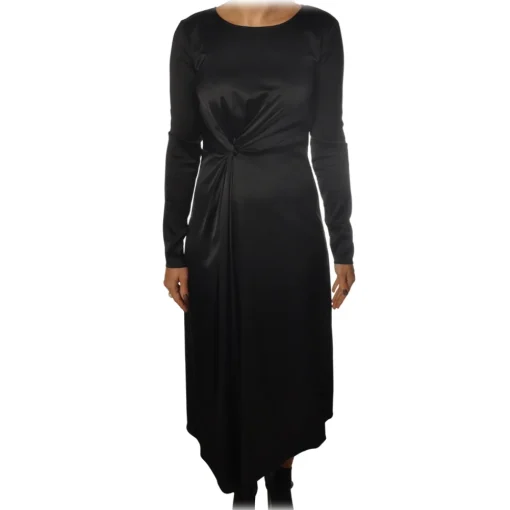 Patrizia Pepe - Long Dress with Long Sleeve - Black - Dress - Made in Italy - Luxury Exclusive Collection - Avvenice^ Dresses