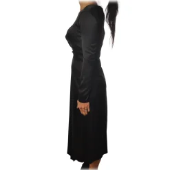 Patrizia Pepe - Long Dress with Long Sleeve - Black - Dress - Made in Italy - Luxury Exclusive Collection - Avvenice^ Dresses