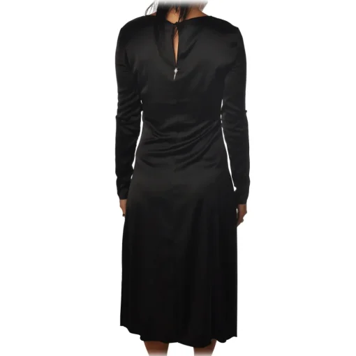 Patrizia Pepe - Long Dress with Long Sleeve - Black - Dress - Made in Italy - Luxury Exclusive Collection - Avvenice^ Dresses