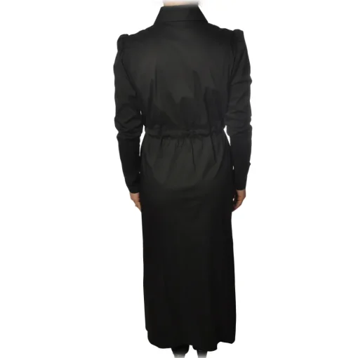 Patrizia Pepe - Long Model Dress with Shirt Collar - Black - Dress - Made in Italy - Luxury Exclusive Collection - Avvenice^ Dresses