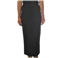 Patrizia Pepe - Long Pencil Skirt with Back Slit - Black - Skirt - Made in Italy - Luxury Exclusive Collection - Avvenice^ Skirts