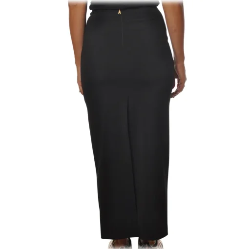 Patrizia Pepe - Long Pencil Skirt with Back Slit - Black - Skirt - Made in Italy - Luxury Exclusive Collection - Avvenice^ Skirts