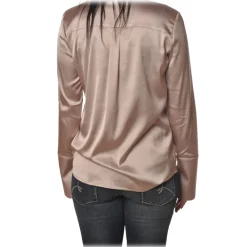 Patrizia Pepe - Long Sleeve Shirt with Buttons - Antique Pink - Shirt - Made in Italy - Luxury Exclusive Collection - Avvenice