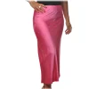 Patrizia Pepe - Midi Skirt High Waist Satin Effect - Shocking Pink - Skirt - Made in Italy - Luxury Exclusive Collection - Avvenice^ Skirts