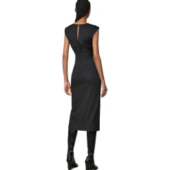 Patrizia Pepe - Pinstripe Patterned Sheath Dress - Black - Made in Italy - Luxury Exclusive Collection - Avvenice^ Dresses
