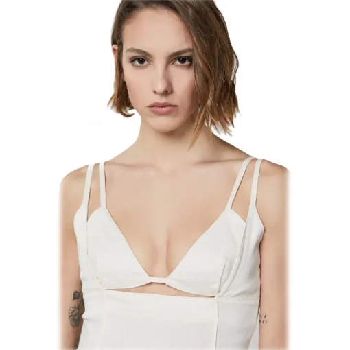 Patrizia Pepe - Sheath Dress with Cut-Out Detail - White - Made in Italy - Luxury Exclusive Collection - Avvenice^ Dresses